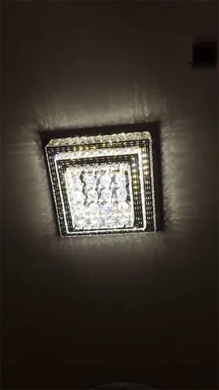 Luz de teto de cristal LED China Fandelier regulável para ambientes internos Luzes de ventiladores de teto de cristal LED e luz de teto de cristal retrátil invisível moderna e remota