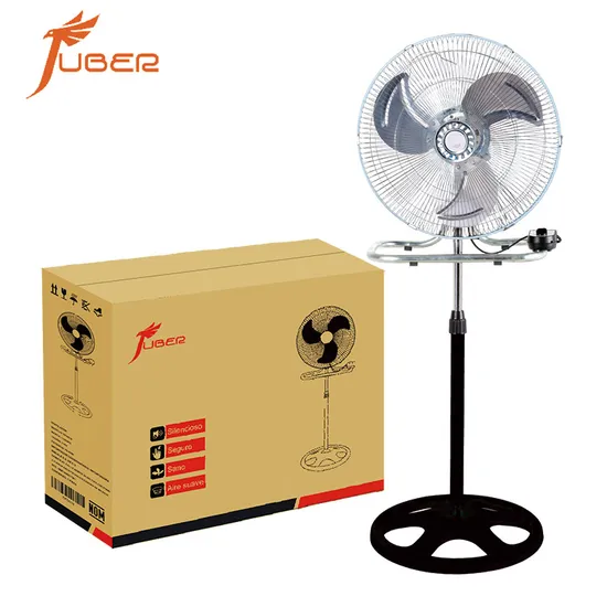 China 18 polegadas 3 em 1 12V 24V AC DC Ventilador de pé com pedestal de resfriamento de ar industrial de alta velocidade